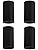 Klighten Matt Black Surface Mounted Ceiling Spotlight - 4 Pack GU10