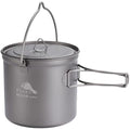 TOAKS Titanium Hanging Pot with Bail Handle | Ultralight Camping Gear