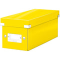 Leitz Click and Store CD Storage Box – Yellow Collapsible Media Case