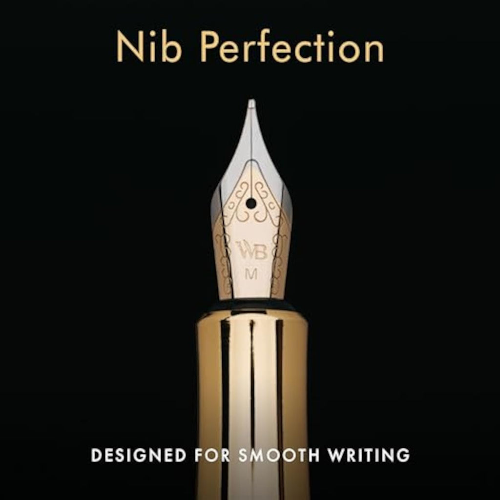 Wordsworth and Black Luxury EDC Fountain Pen - Gold Finish Pocket Set