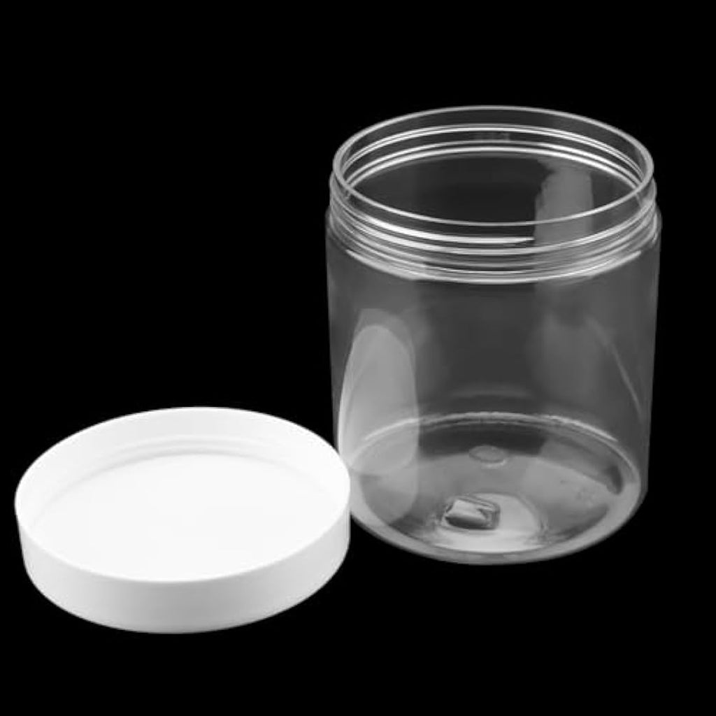ZEONHEI 16 Pack 500ml Plastic Jars with Lids | Airtight Storage Containers