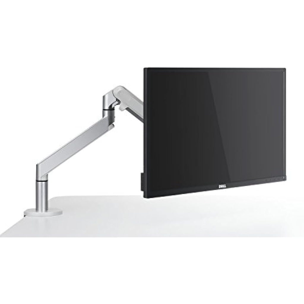 ThingyClub Single Gas Spring Monitor Arm | 10-27" VESA Desk Mount - Silver