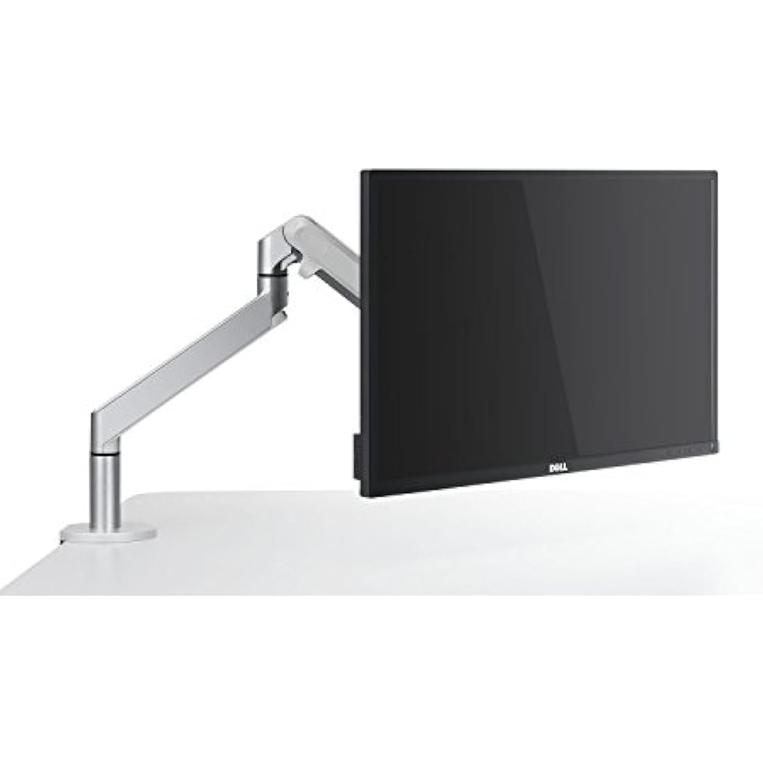 ThingyClub Single Gas Spring Monitor Arm | 10-27" VESA Desk Mount - Silver