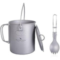 Boundless Voyage 750ml Titanium Pot | Ultralight Camping Mug Set