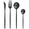 Bestdin Matte Black Cutlery Set | 32-Piece Stainless Steel Service for 8