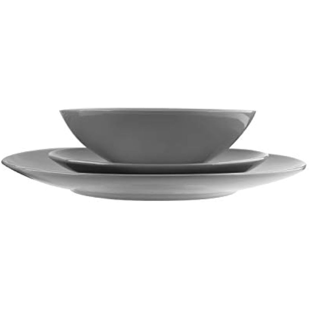 Jolof Store 18-Piece Stoneware Dinnerware Set | Smokey Grey, Service for 6