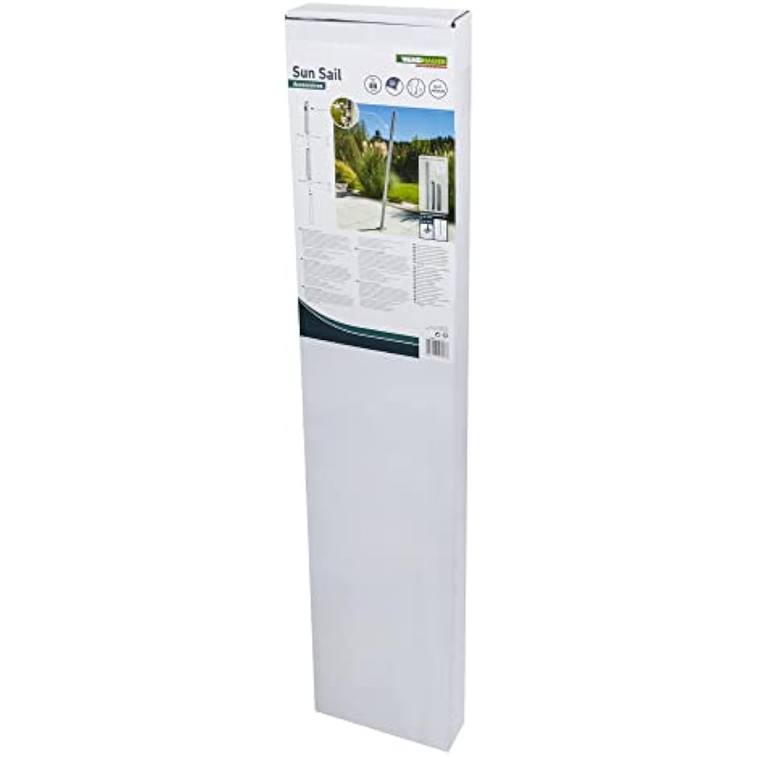 Windhager Sun Sail Pole | Adjustable Rustproof Aluminium Mast 242.5cm