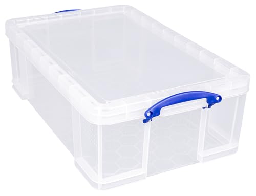 Really Useful Box 50 Litre Clear Plastic Storage Boxes | Pack of 2