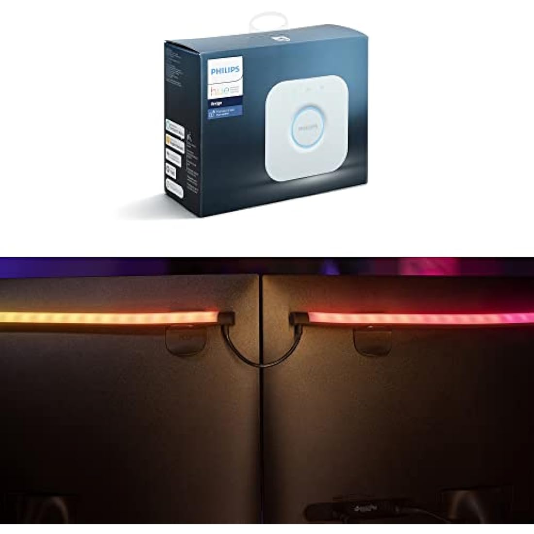 Philips Hue Play Gradient PC Lightstrip | Triple 24-27" Monitor Setup