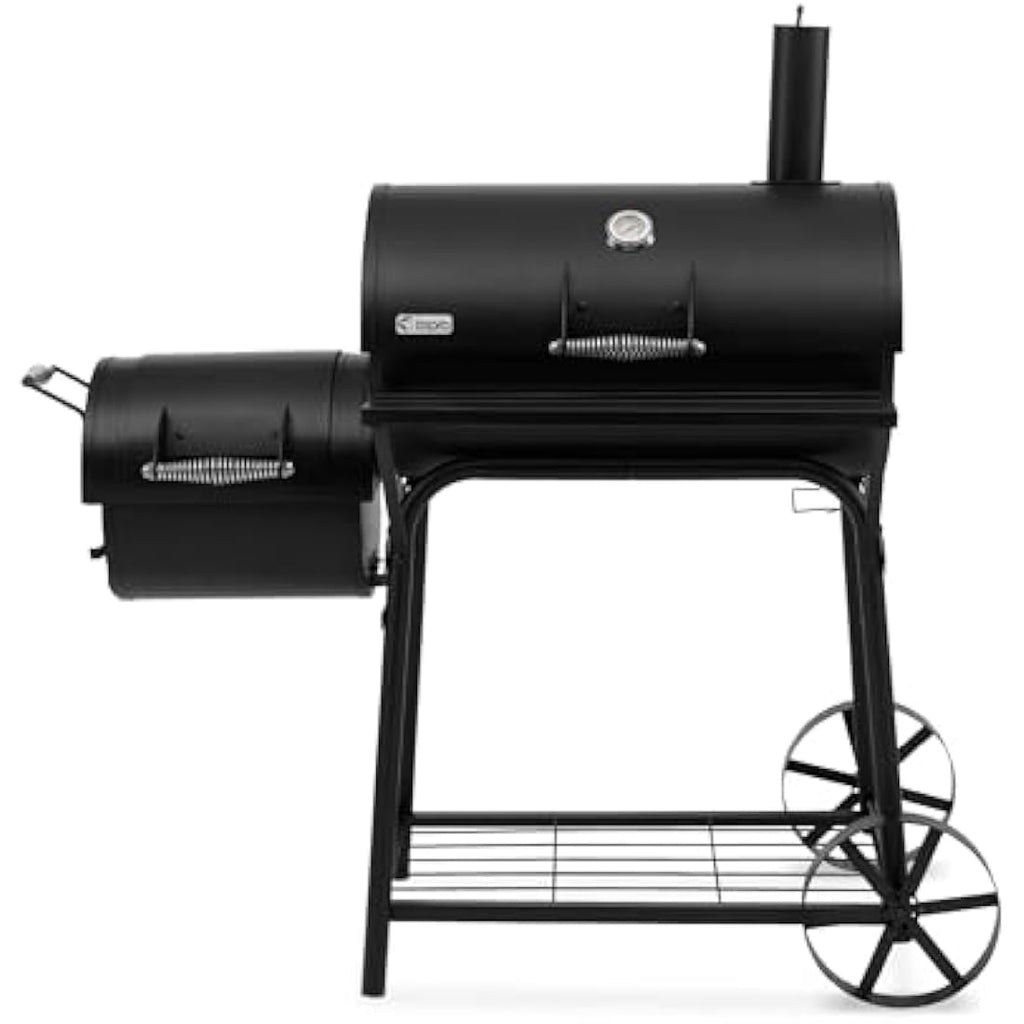 Tepro Biloxi Offset BBQ Pit Barrel Smoker – Charcoal Outdoor Grill