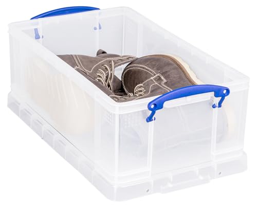 Really Useful Box 12 Litre Clear Plastic Storage Containers | Pack of 4