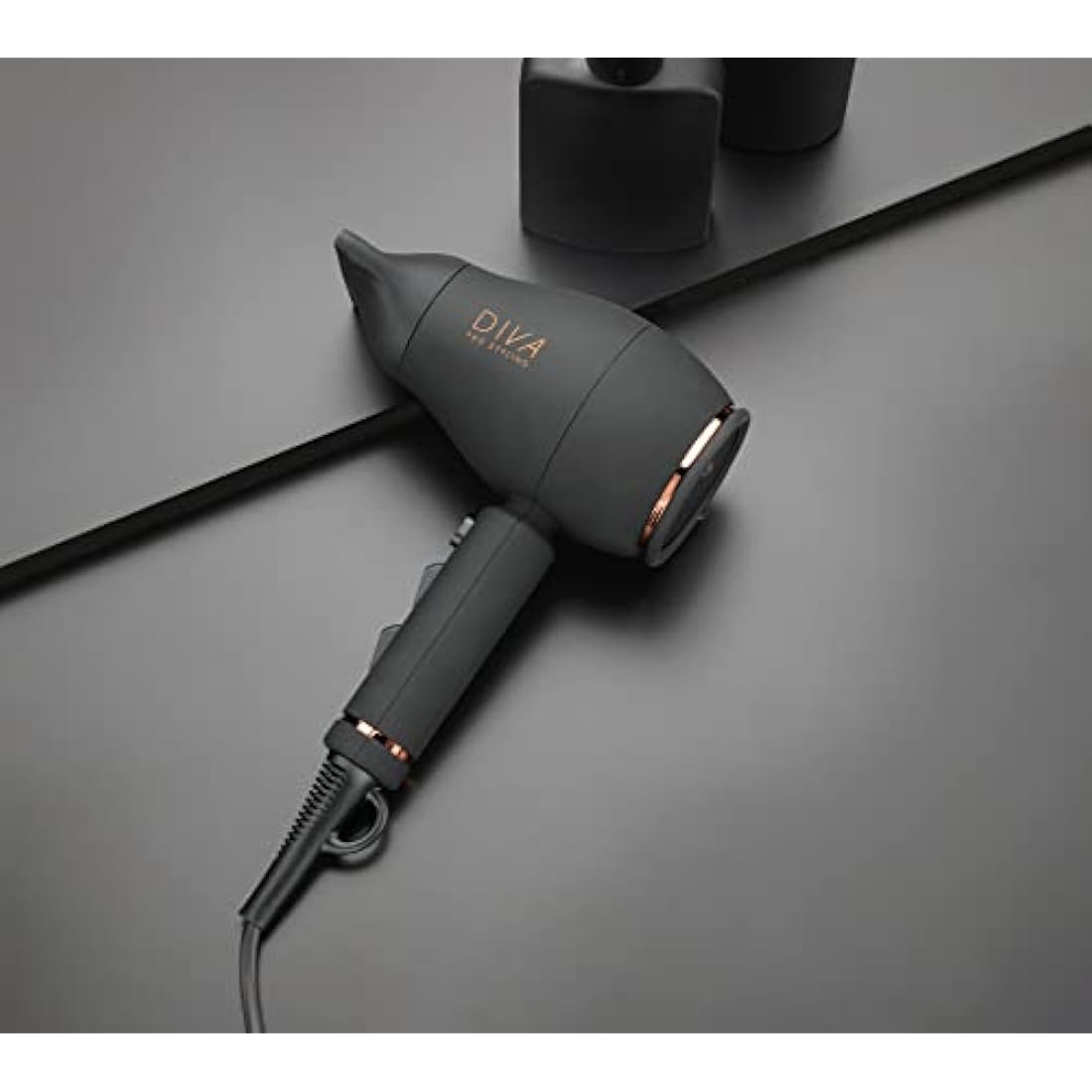 Diva Pro Styling Intenso 4000 Ionic Hair Dryer – 2000W Compact Black