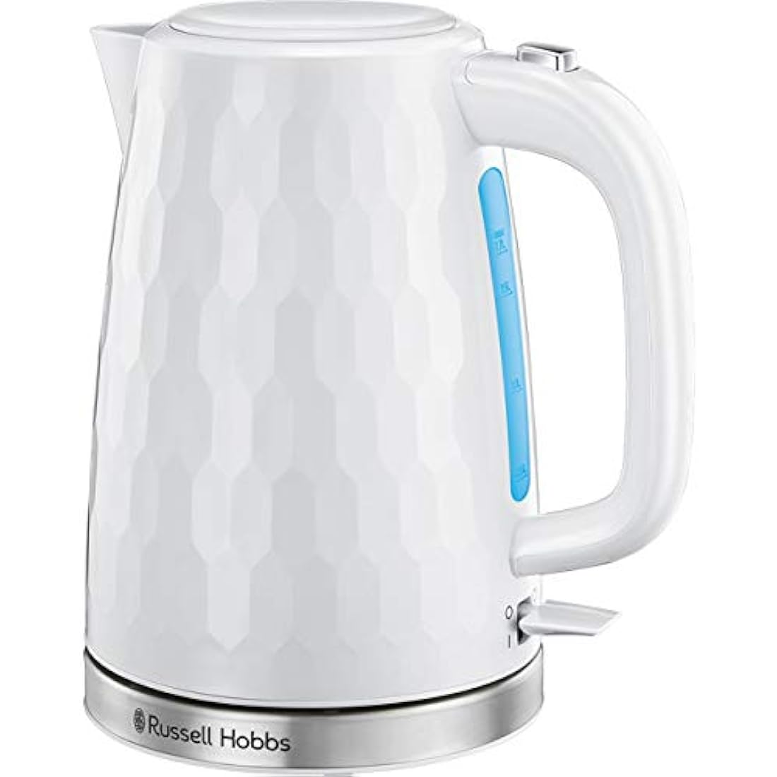 Russell Hobbs Honeycomb Electric Kettle – 1.7L Fast Boil 3KW, White