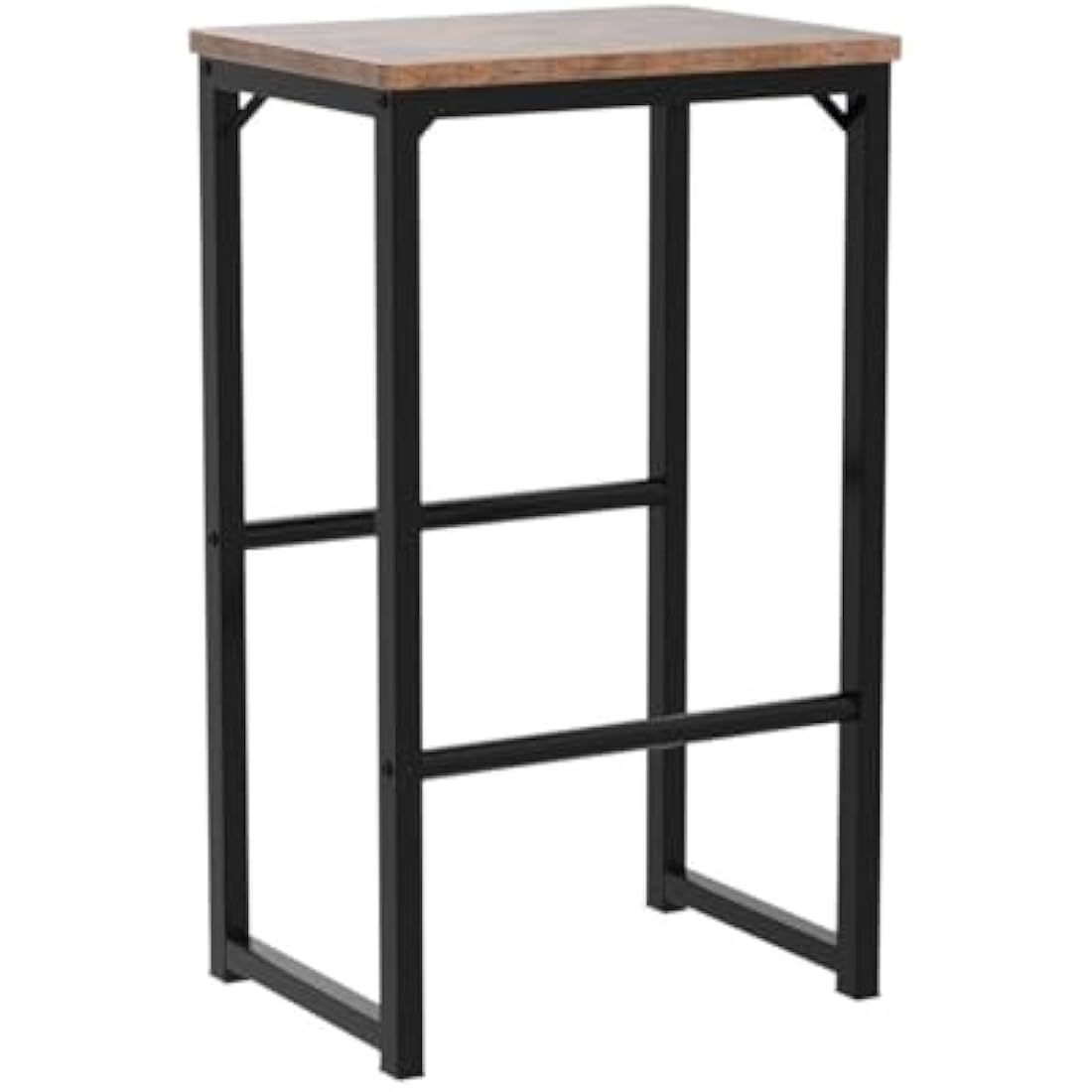 HOOBRO Industrial Bar Stools Set of 2 – Rustic Brown and Black Steel