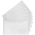 Jolof Store A4 Clear Plastic Wallets – 24 Pack Document Folders with Popper