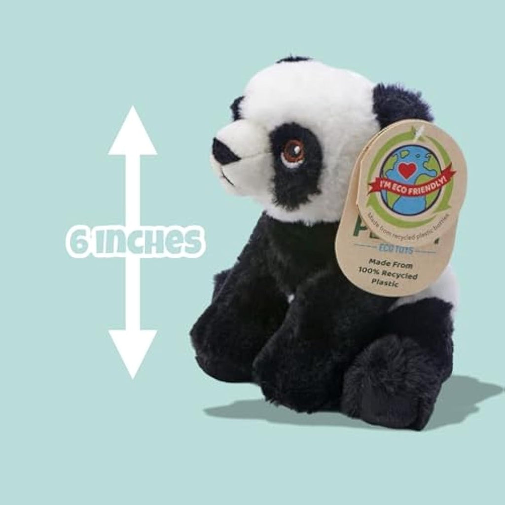 Deluxe Paws Panda Eco Plush Toy – 15cm Recycled Plastic Teddy Bear