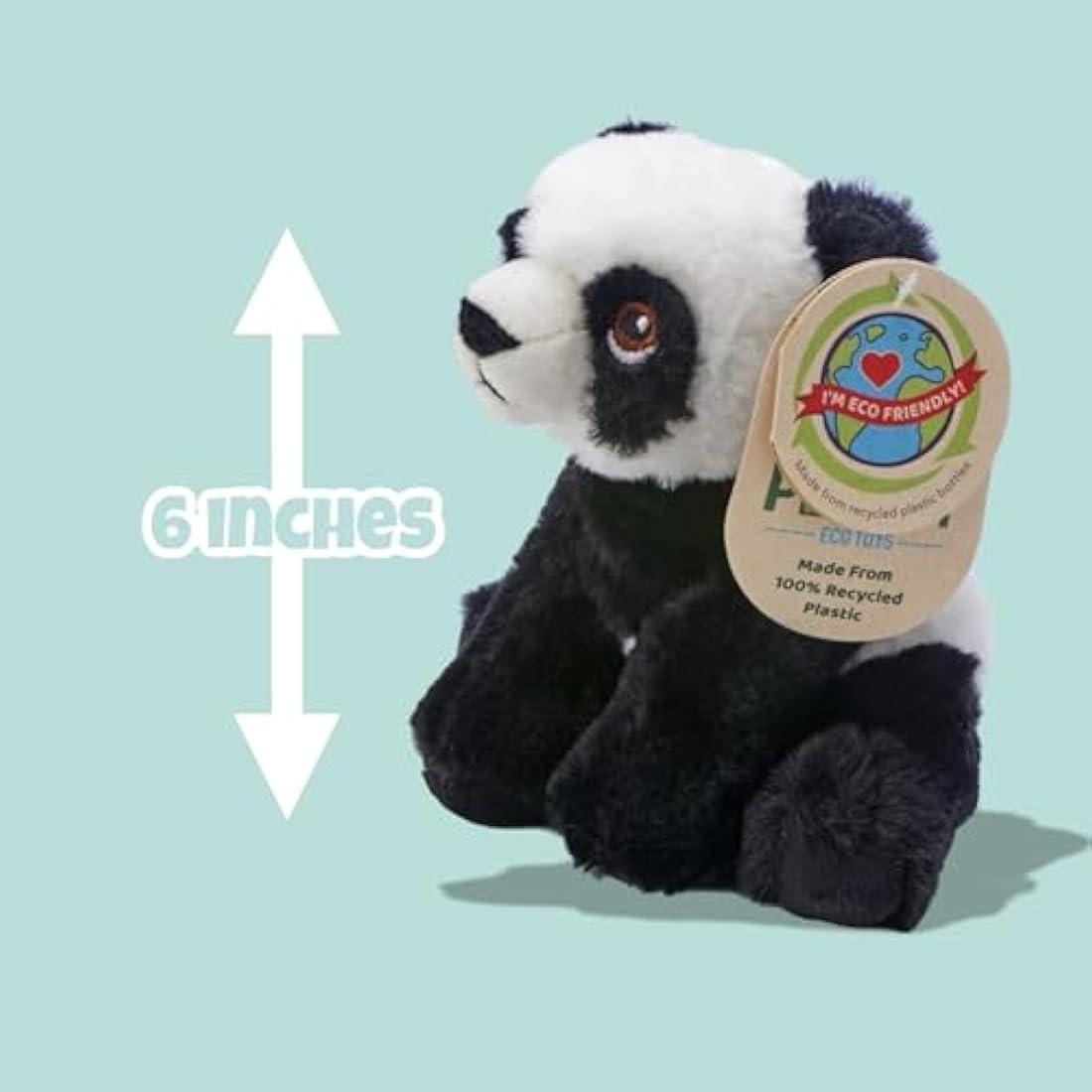 Deluxe Paws Panda Eco Plush Toy – 15cm Recycled Plastic Teddy Bear