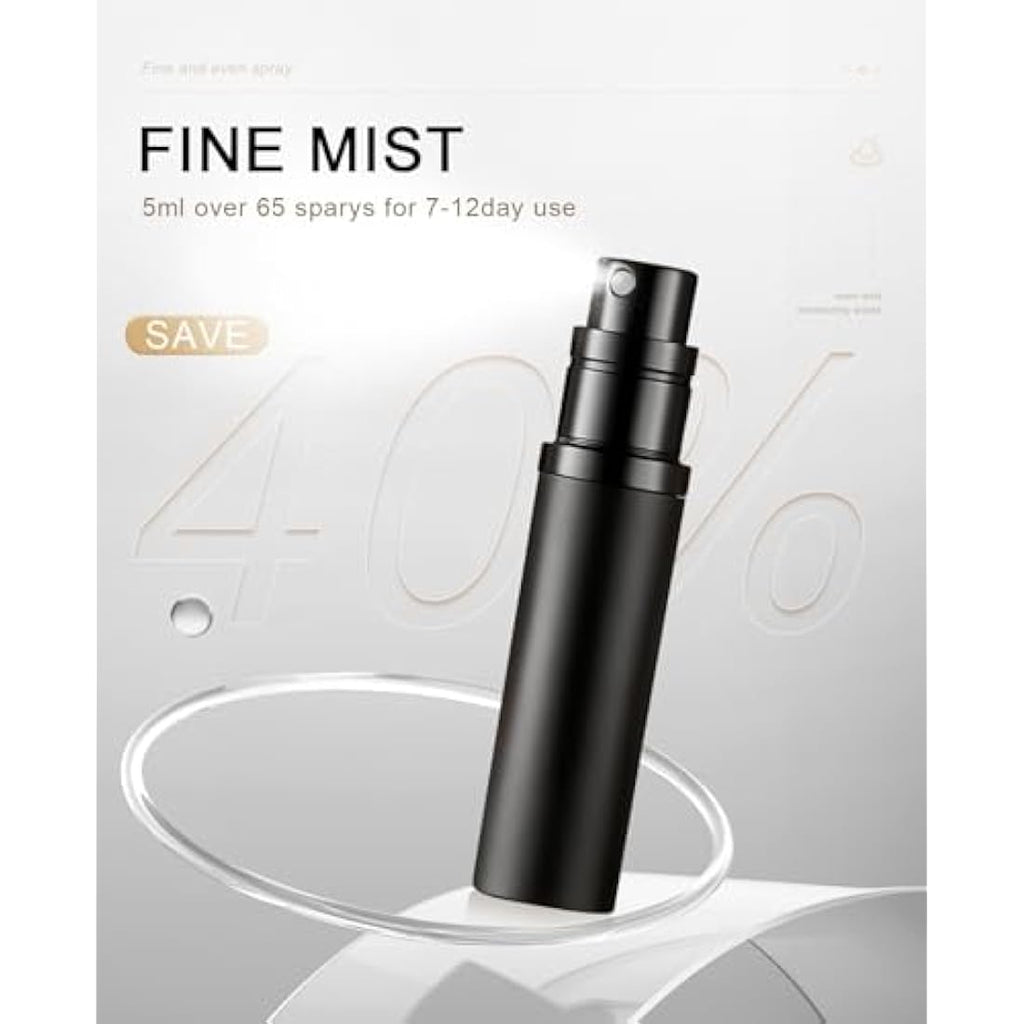 BRARIOS Refillable Perfume Atomiser – 5ml Portable Travel Spray, Gold