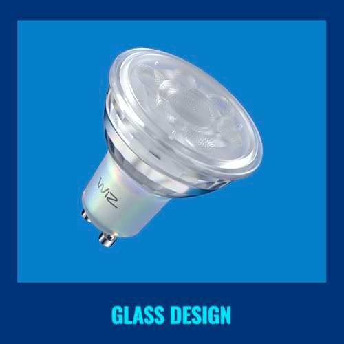 WiZ GU10 Smart LED Glass Bulb – RGB & Tunable White, Matter, 3 Pack