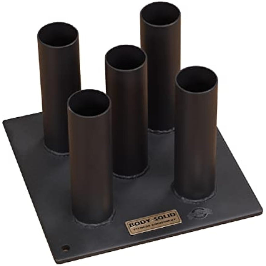 Body Solid Olympic Bar Holder – Black Powder Coat Steel Rack