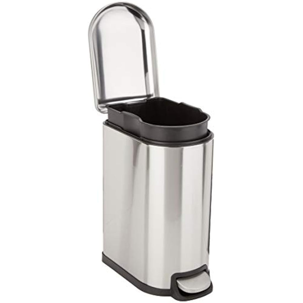 Jolof Store Slim 10L Stainless Steel Trash Can with Soft-Close Lid
