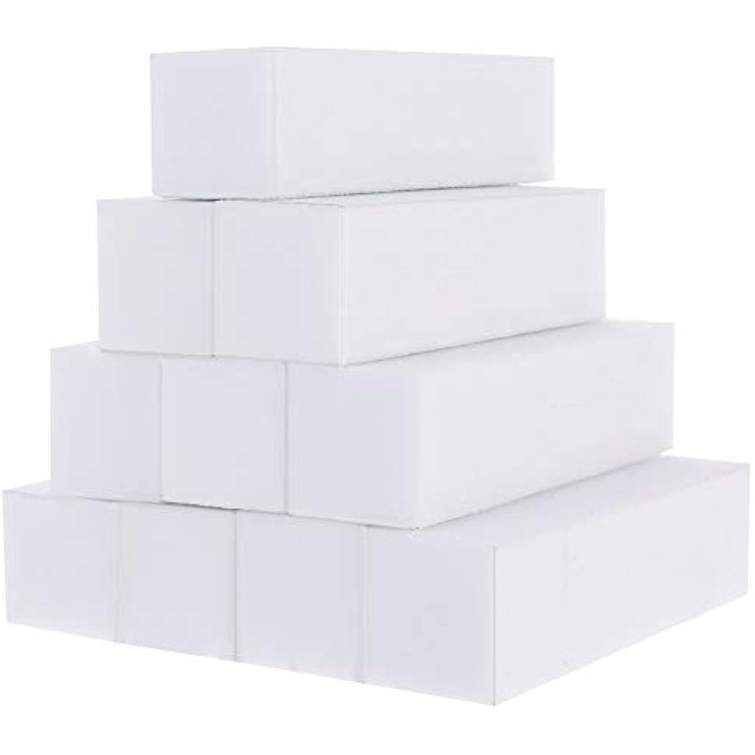 Metagio 10 Pcs White Nail Buffer Sanding Blocks for Acrylic & Natural Nails