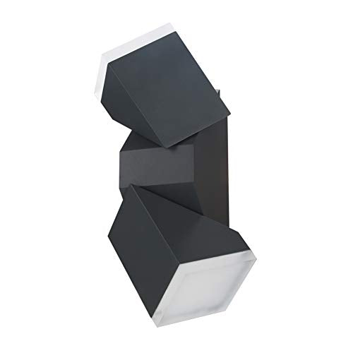LASIDE Outdoor LED Wall Lights – Adjustable Anthracite Grey IP54 700LM