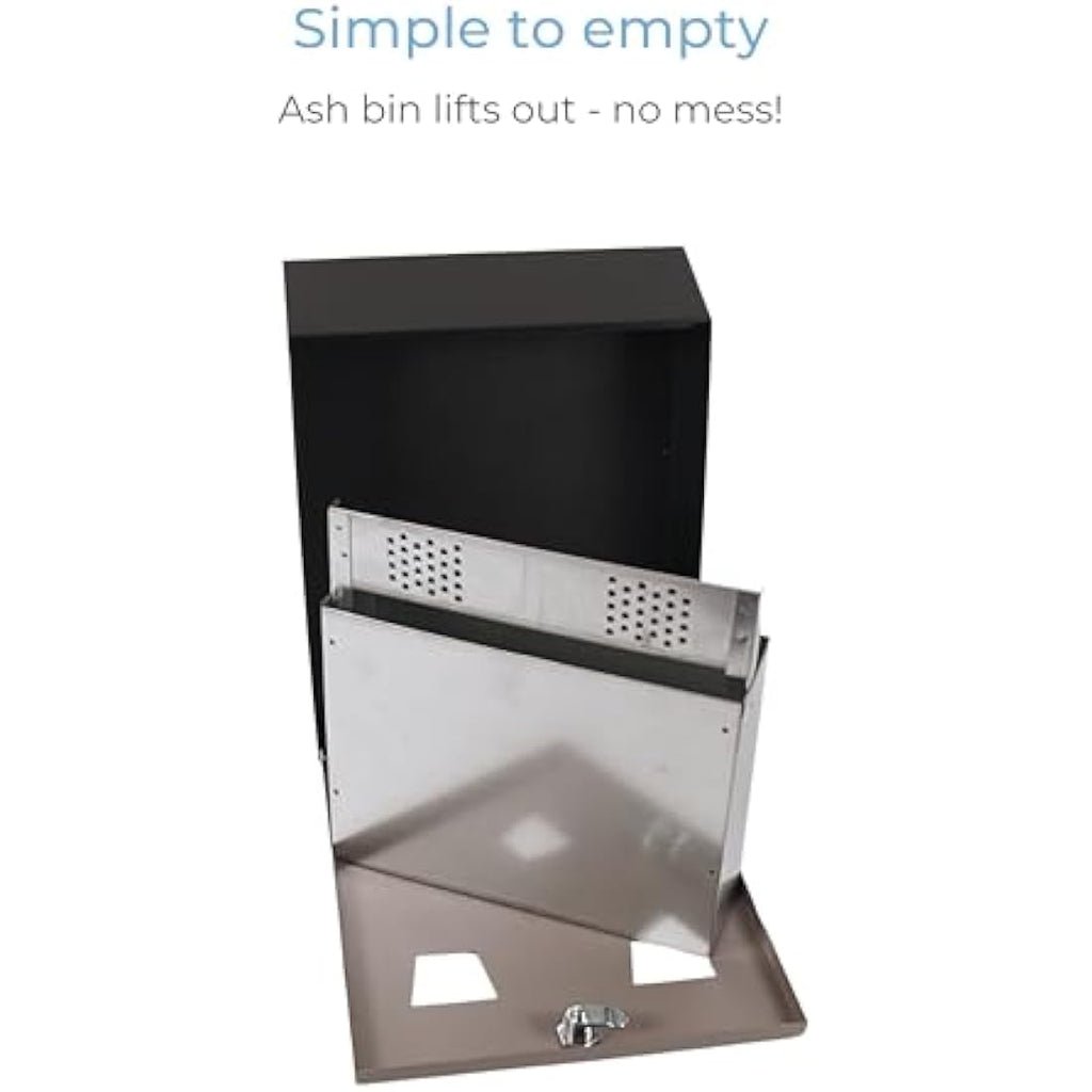 Cathedral Outdoor Ashtray | 3.1L Wall-Mounted Bin with Security Lock