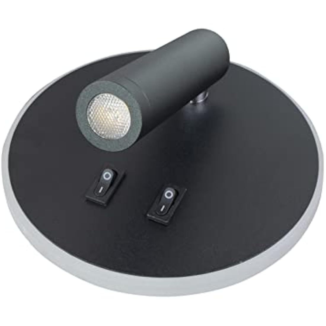 uksunvi LED Bedside Reading Wall Lamp – 12W Adjustable Spotlight, Black