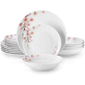 VEWEET Annie 18-Piece Porcelain Dinnerware Set for 6 | Floral Ceramic