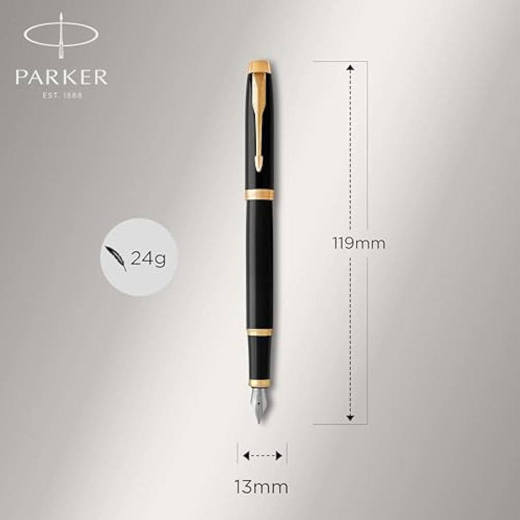 Parker IM Duo Pen Gift Set | Gloss Black & Gold | Fountain & Ballpoint