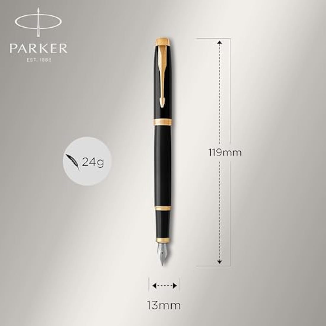 Parker IM Duo Pen Gift Set | Gloss Black & Gold | Fountain & Ballpoint