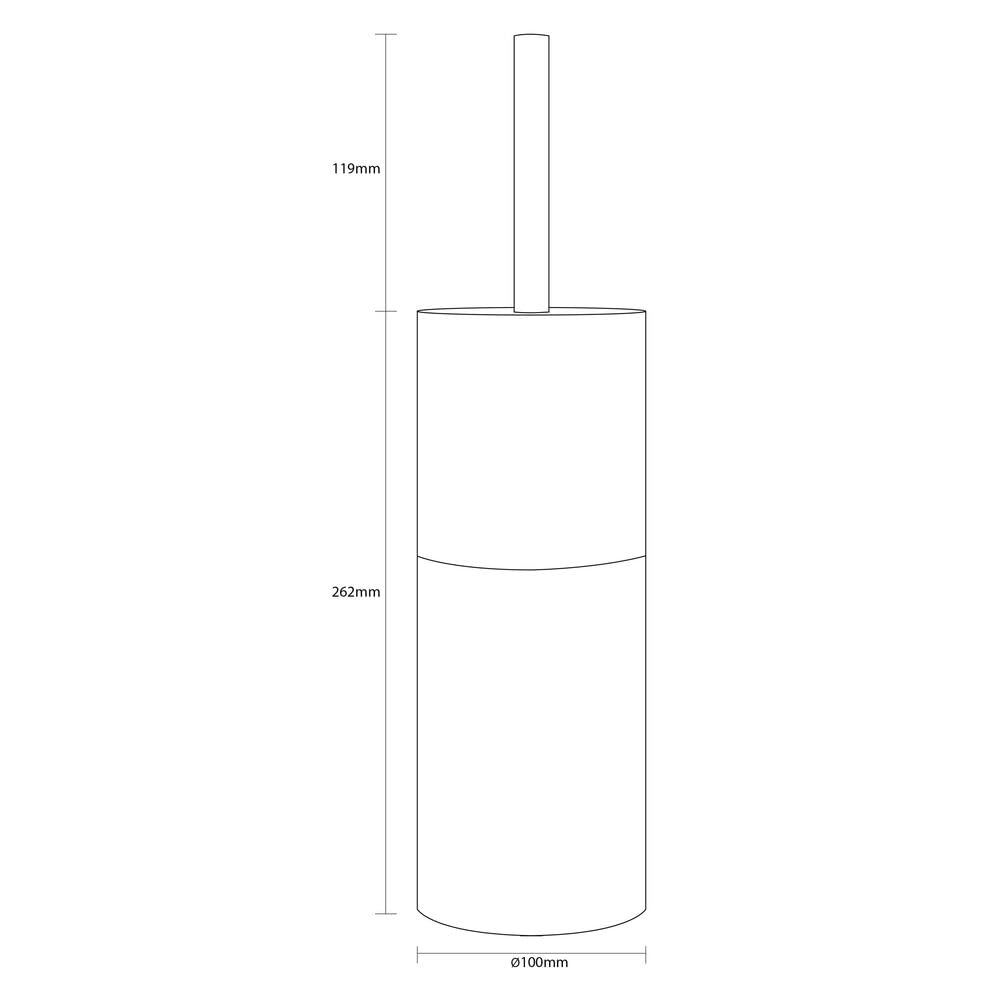 Sealskin Doppio Toilet Brush and Holder – Sand Porcelain Design
