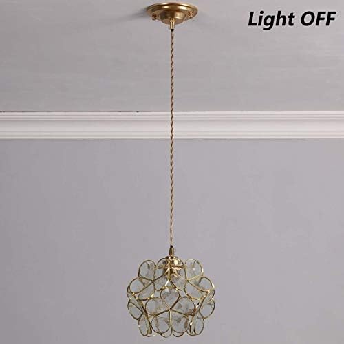 Bieye Cherry Blossom Tiffany Stained Glass Pendant Light – 8-Inch Petal