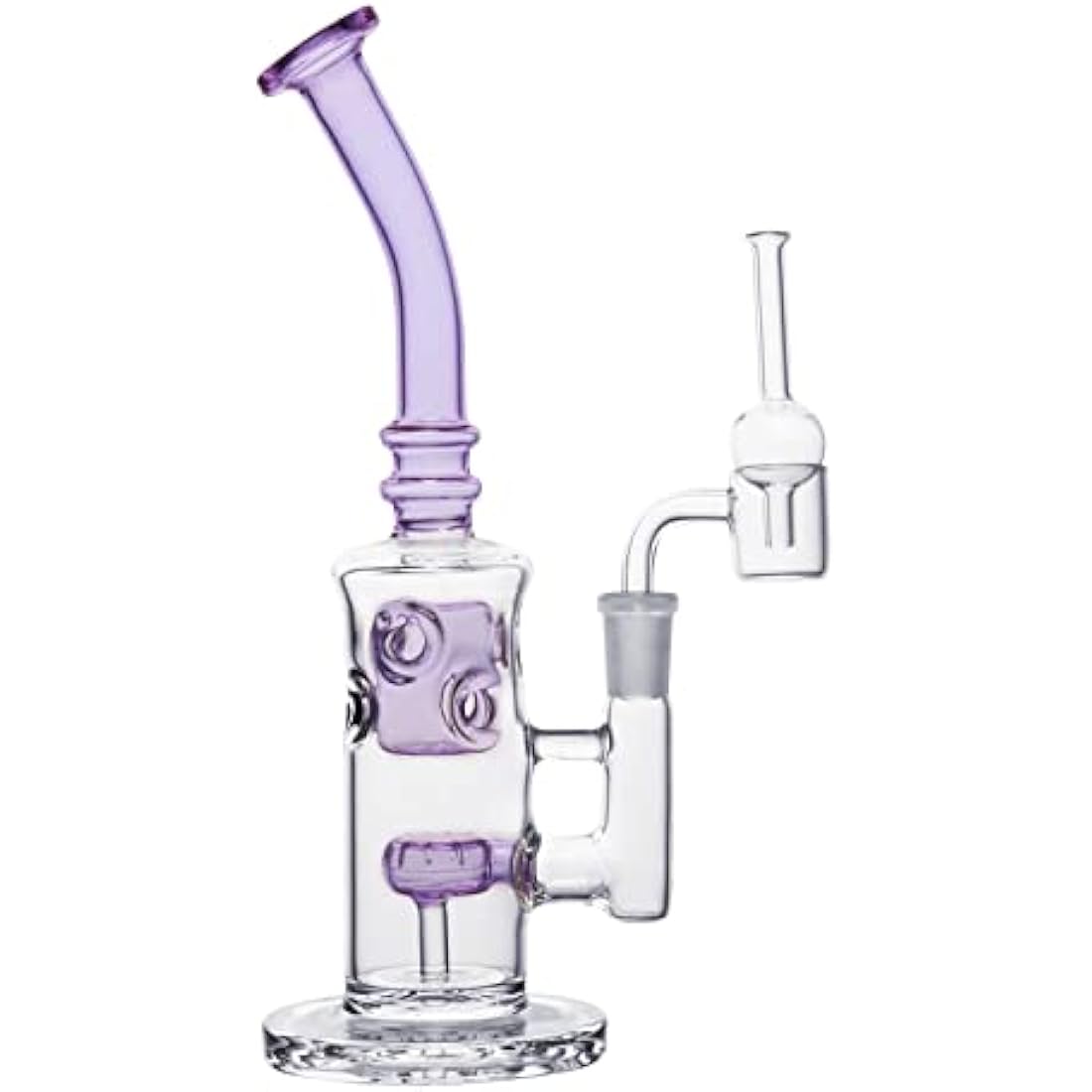 8" Glass Honeycomb Bong – Handmade Water Pipe with Banger