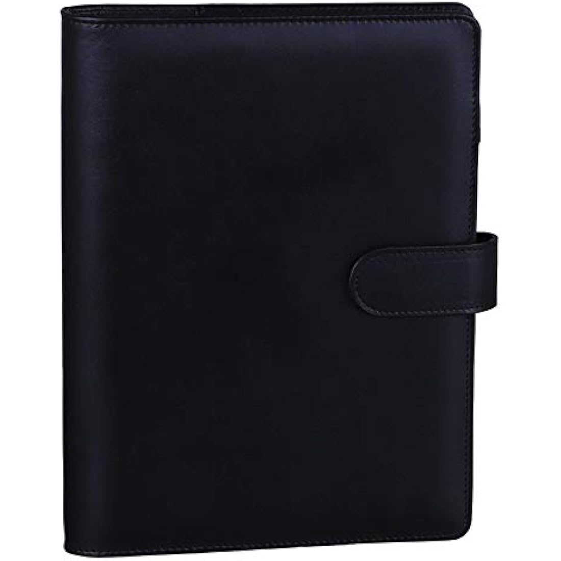 HAUTOCO A5 PU Leather 6 Ring Binder Notebook Refillable Organiser – Black