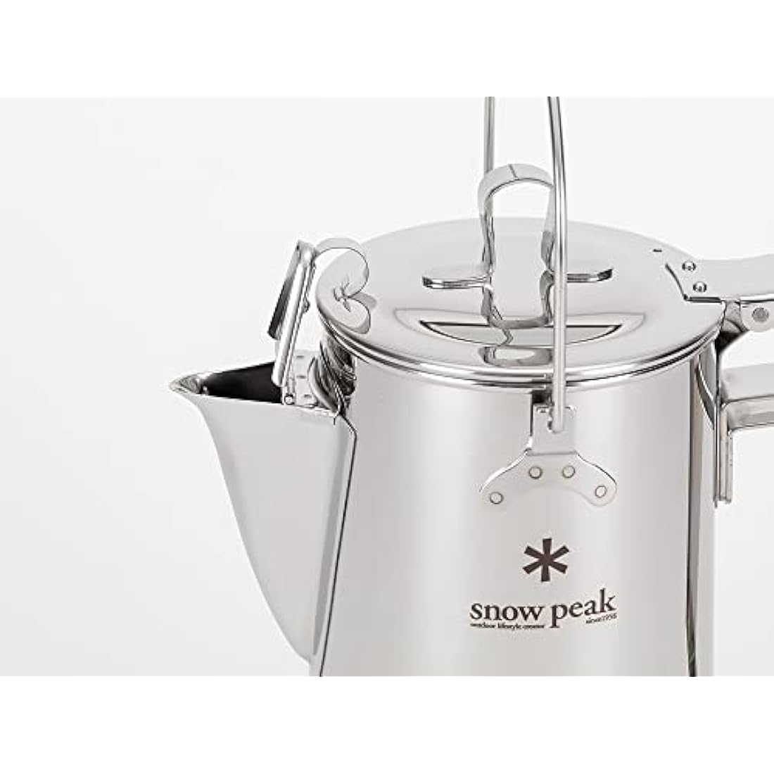 Snow Peak CS-270 Stainless Steel Camping Kettle - 1.8L High Capacity