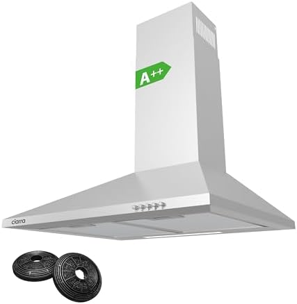 CIARRA 60cm Cooker Hood | A++ Stainless Steel Chimney Extractor Fan