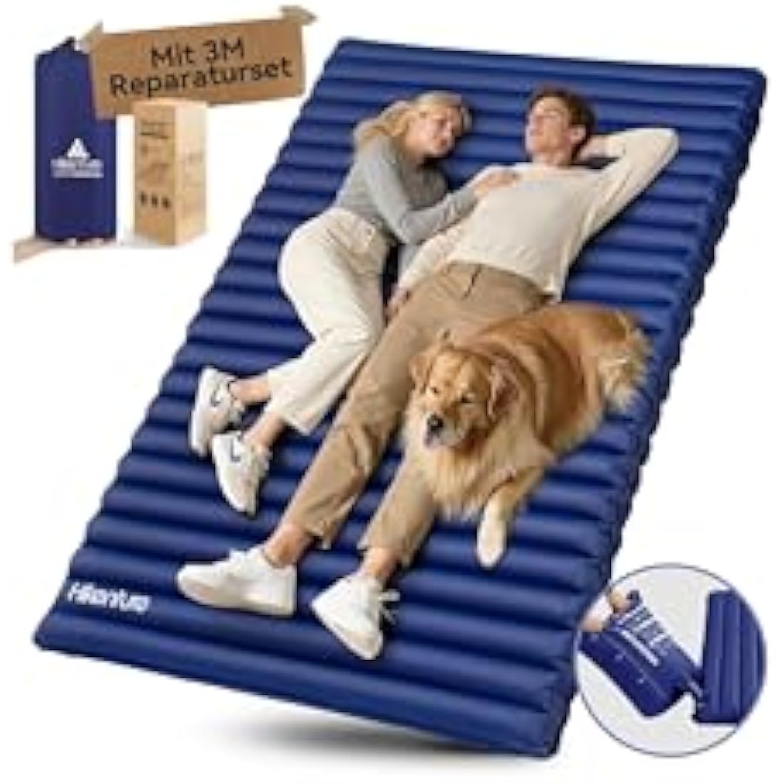 Hikenture Double Ultralight Sleeping Mat – Inflatable Camping Mattress