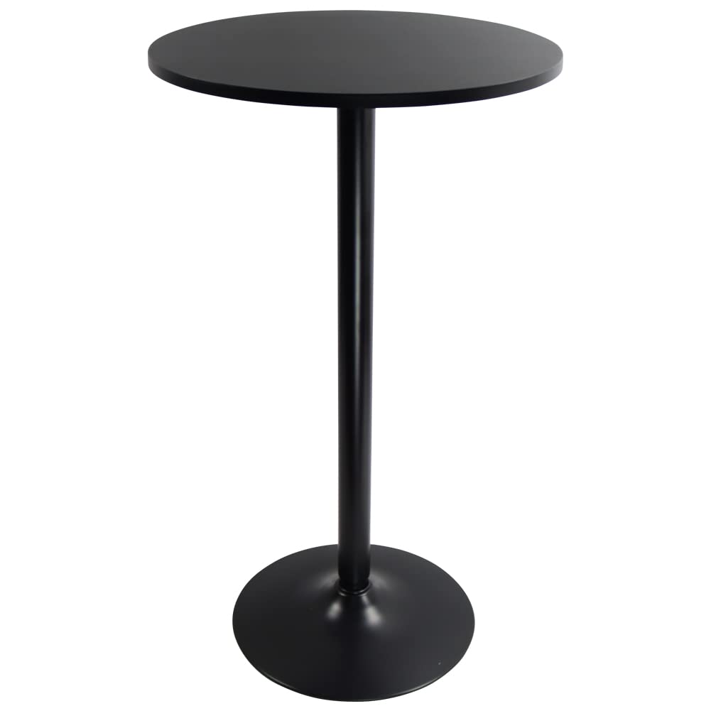 KKTONER Round Bar Table - 60cm MDF Top Cocktail Pub Bistro Table