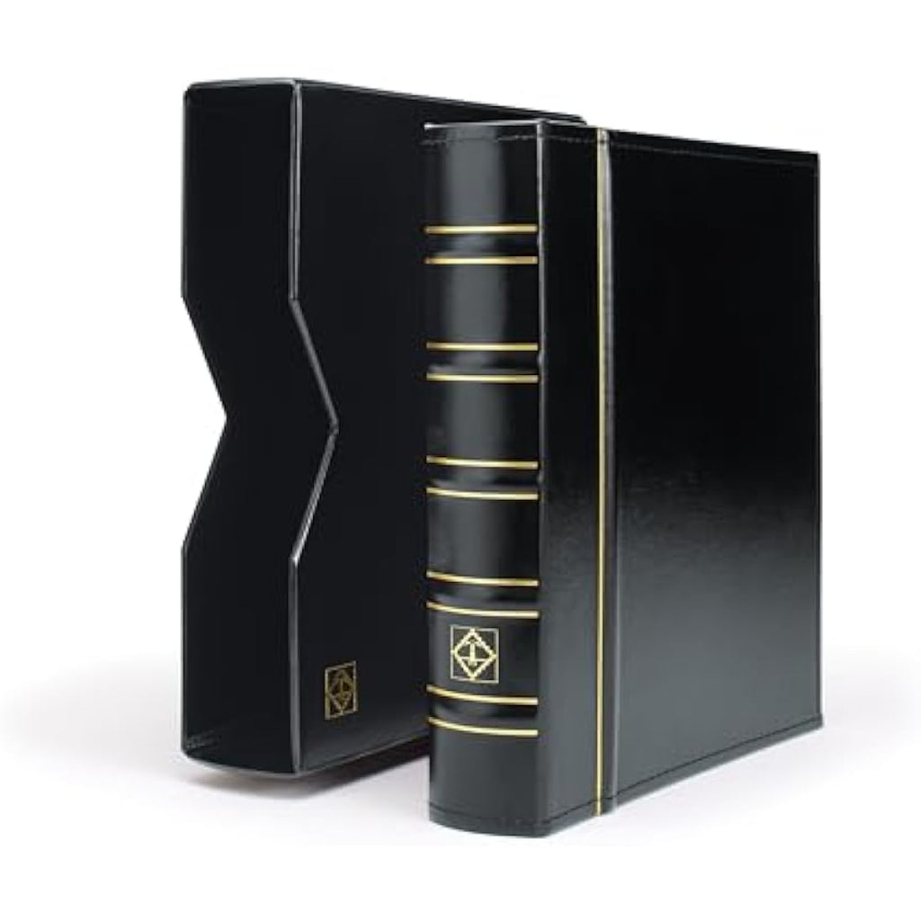 Lighthouse Optima Coin Album with Slipcase | Black Faux Leather Binder