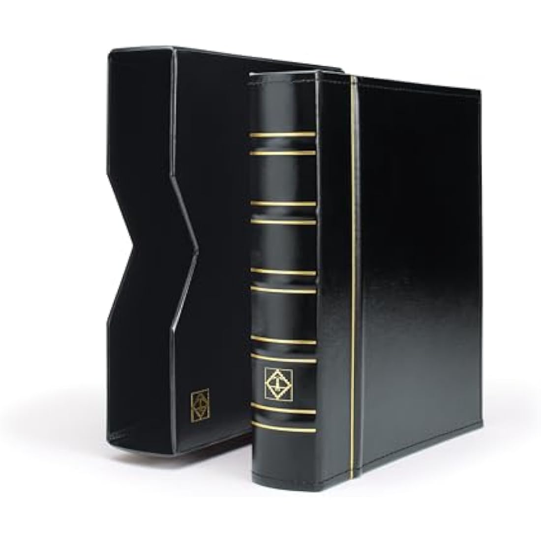 Lighthouse Optima Coin Album with Slipcase | Black Faux Leather Binder