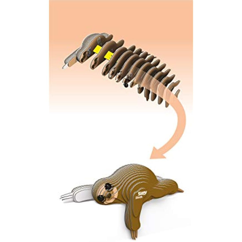 EUGY Sloth 3D Paper Model Kit – Educational DIY Puzzle by Jolof Store