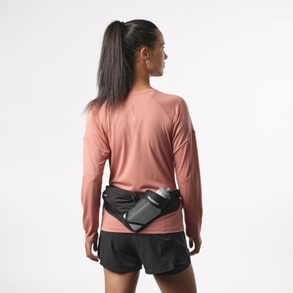 Salomon Hydration Belt with 3D Bottle - Unisex Running & Hiking - Black