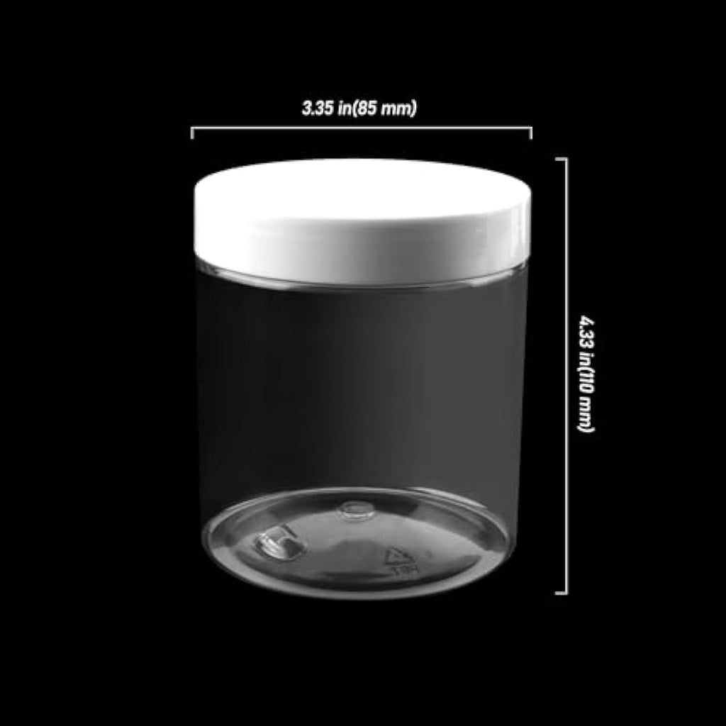 ZEONHEI 16 Pack 500ml Plastic Jars with Lids | Airtight Storage Containers