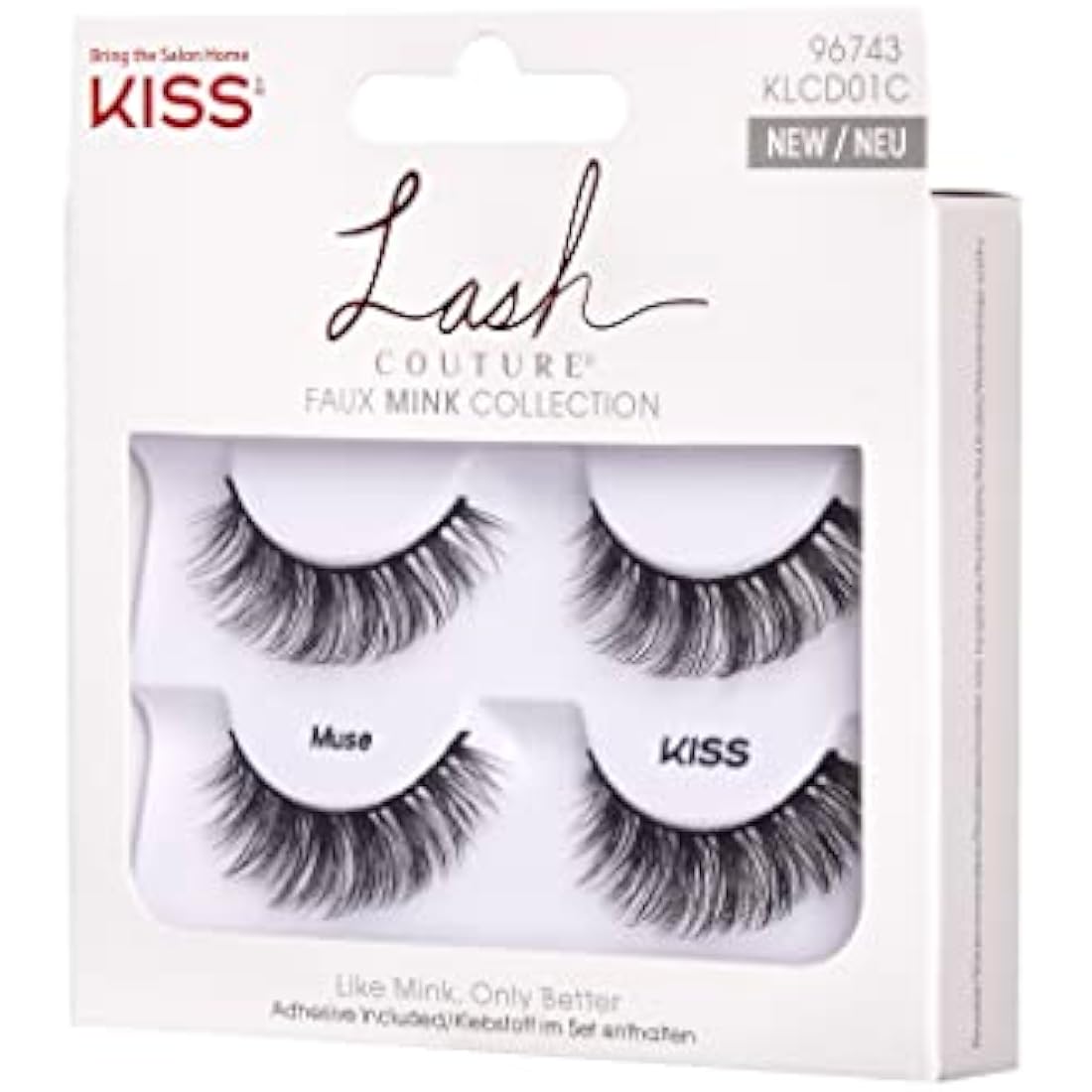 KISS Lash Couture Faux Mink False Lashes – Muse Double Pack (2 Pairs)