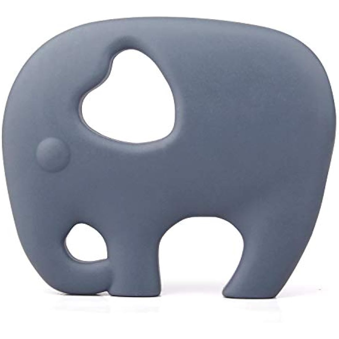 PREMYO Silicone Baby Teething Toy – BPA Free Elephant Teether, Grey