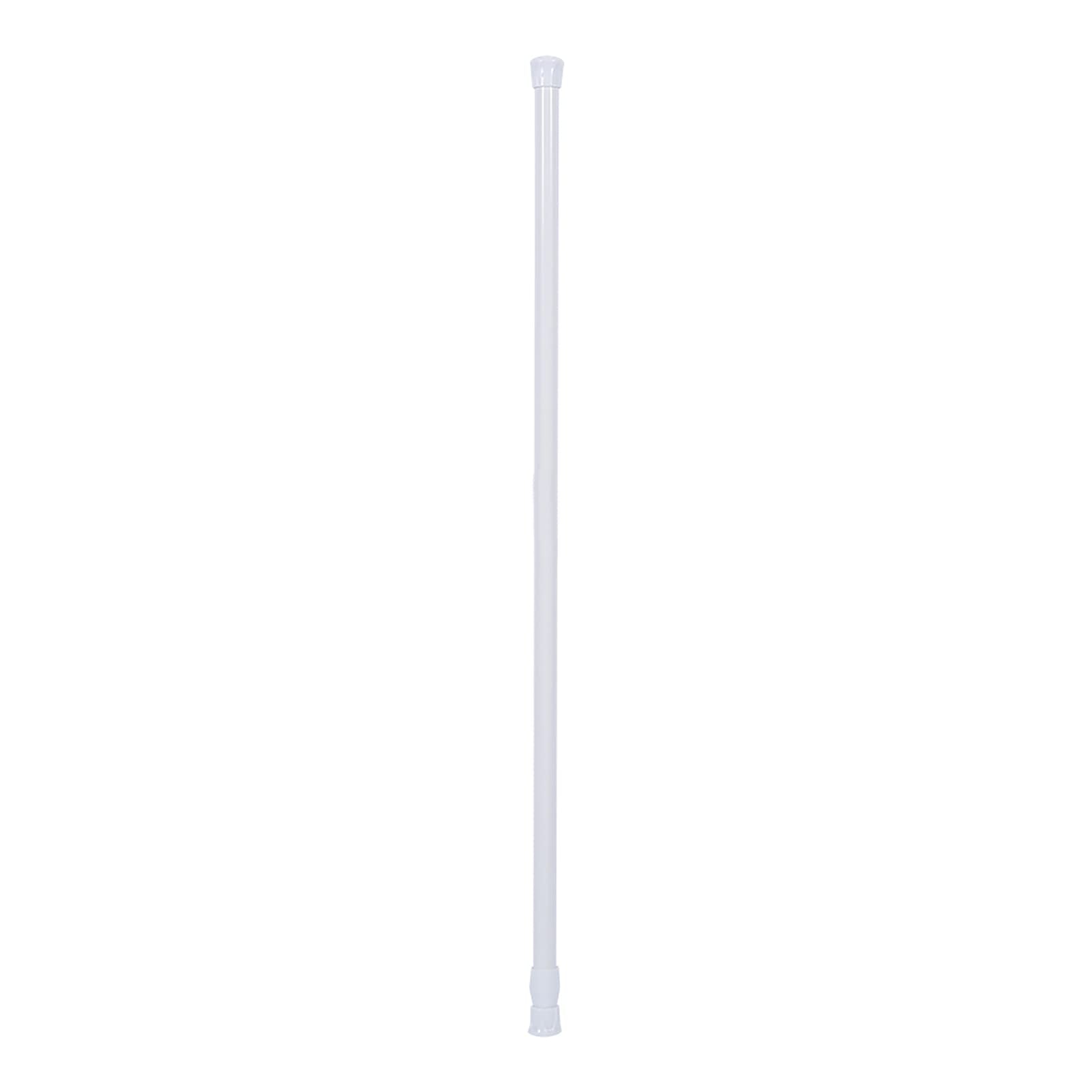Estink White Metal Tension Curtain Rod | 55-90cm No-Drill Telescopic Pole