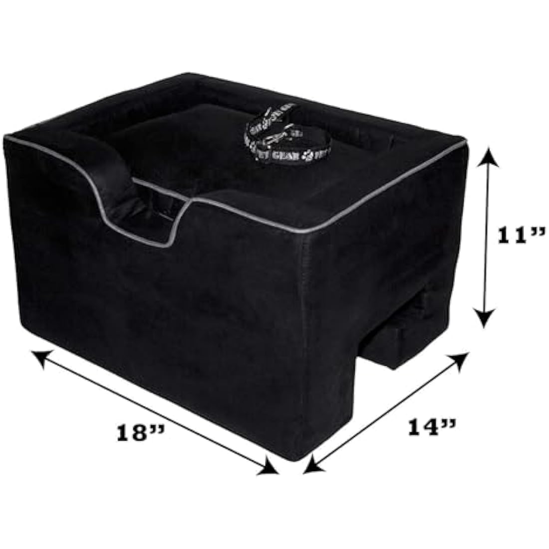 Pet Gear Booster Car Seat |  Medium Microsuede Pet Bed - Black