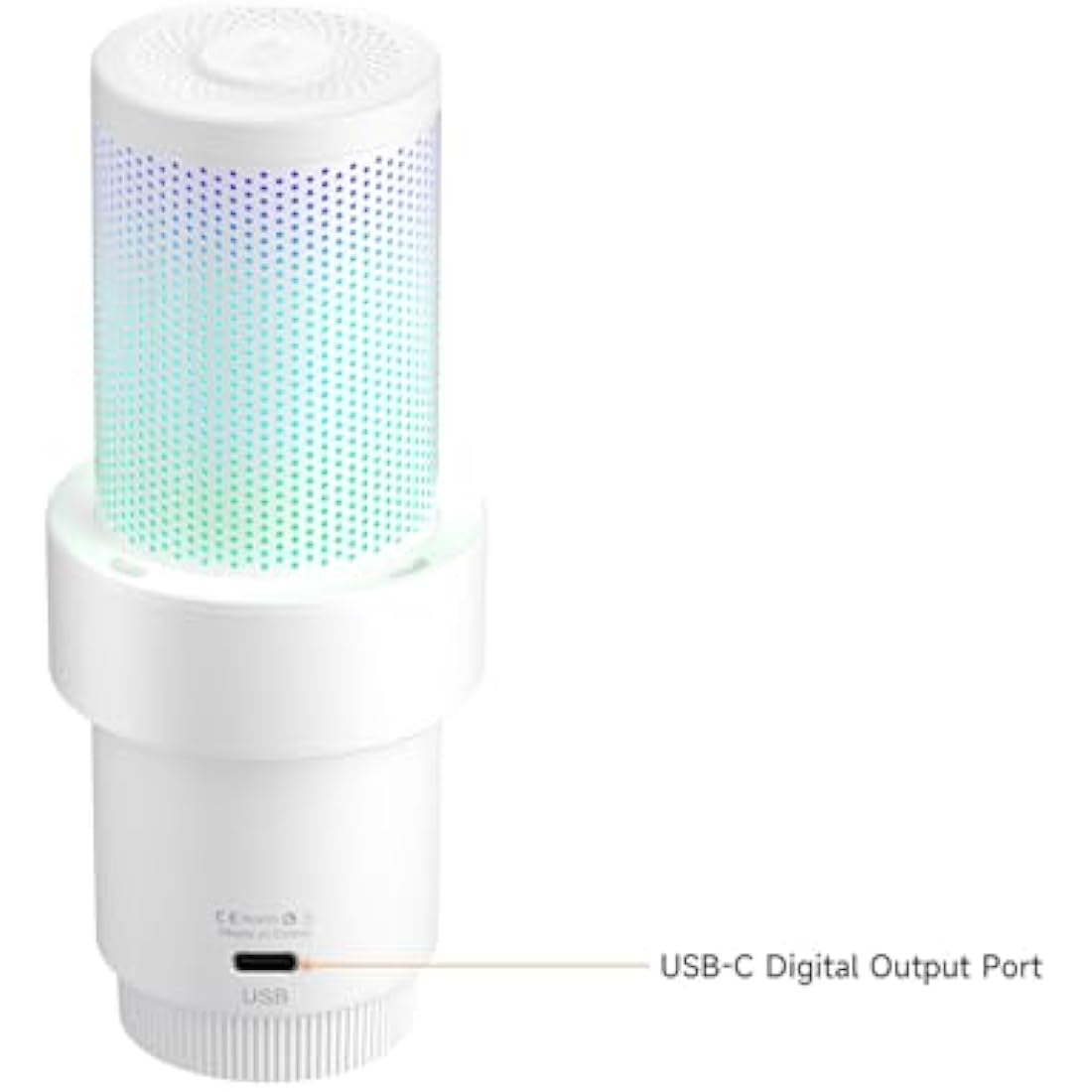 Comica EJoy Uni A USB Gaming Microphone with Boom Arm - RGB White